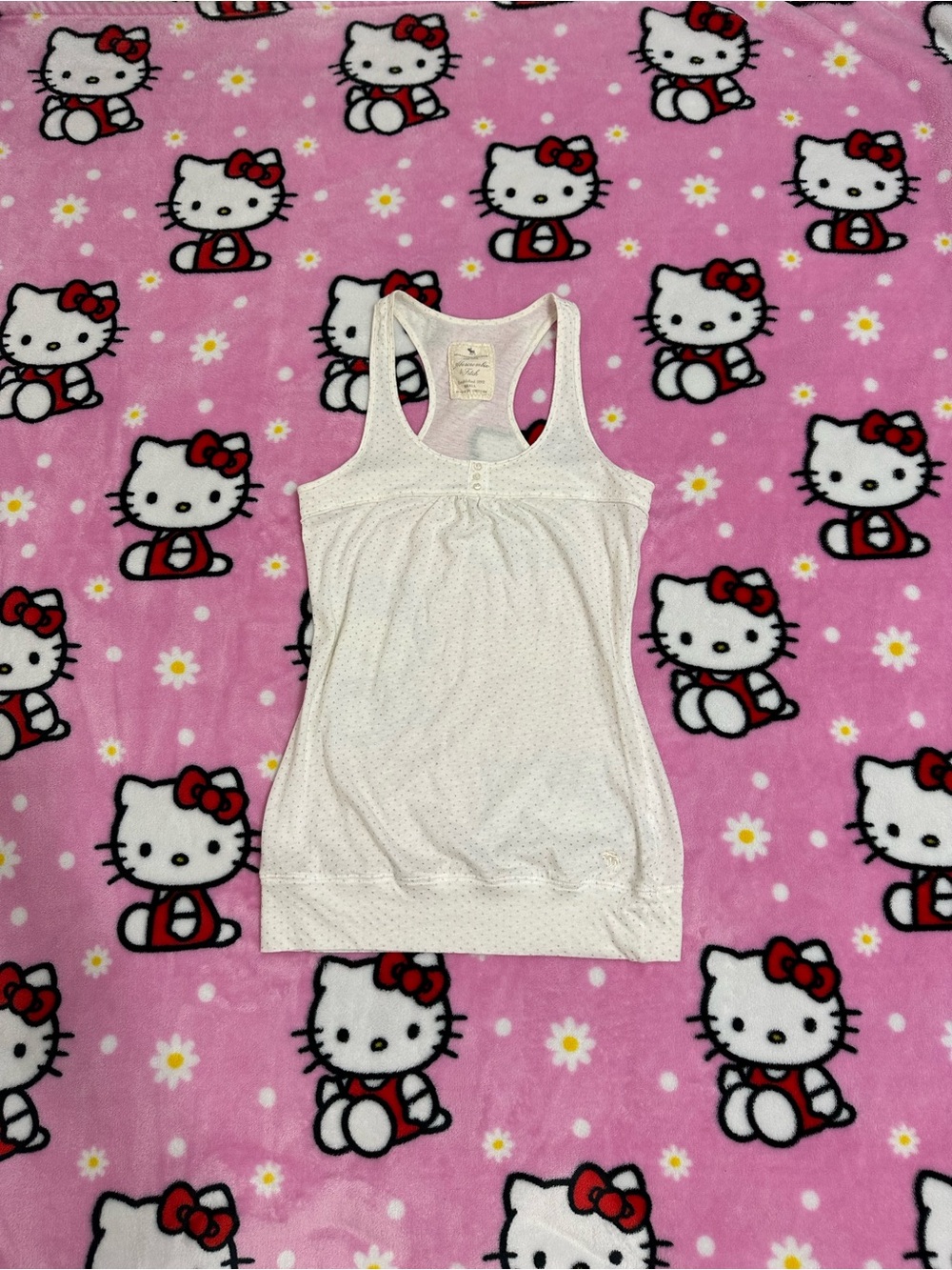 Y2K Abercrombie & Fitch Polka Dot Racerback Tank